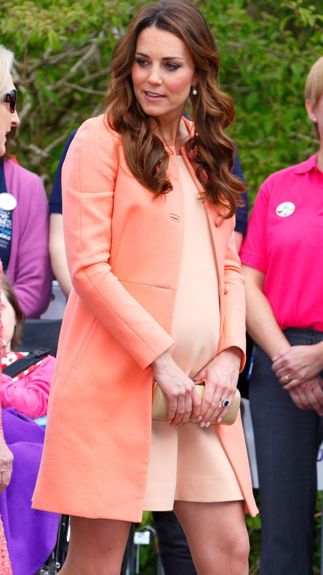 kate middleton in orange coat