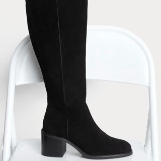 M&S Suede Block Heel Knee High Boots