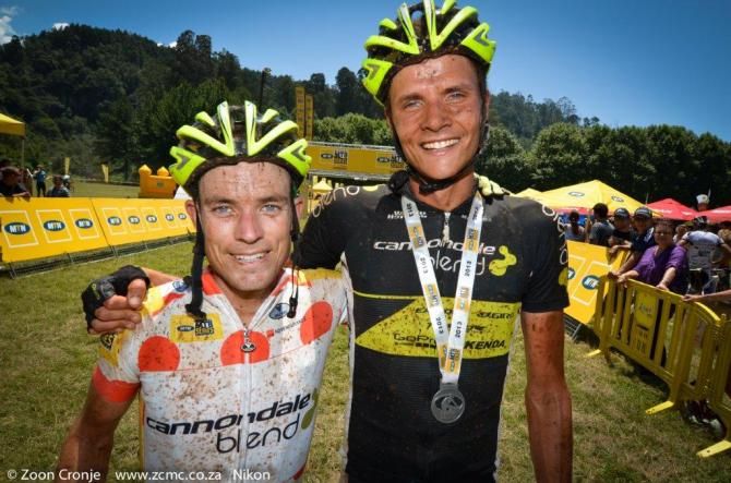 Teammates early leader Darren Lill and Charles Keey