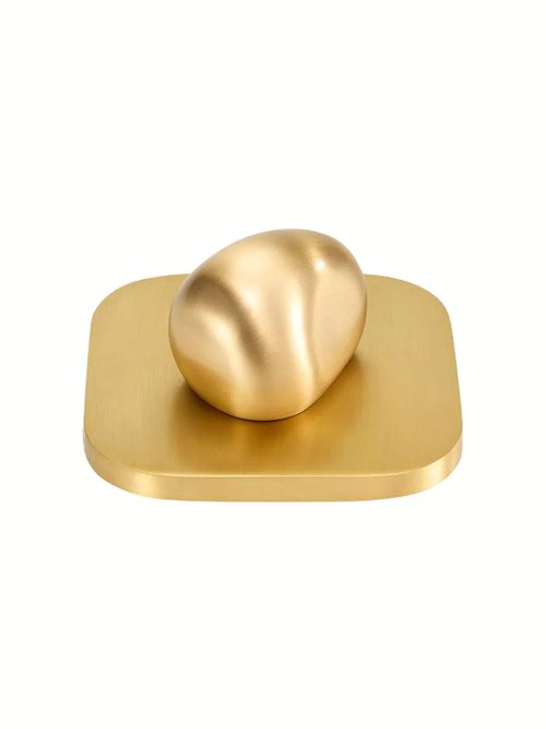 Library Pebble Brass Candle Lid