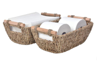 StorageWorks Hand-Woven Small Wicker Baskets