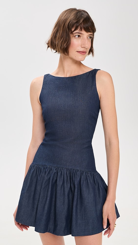 Addison Mini Dress - Blue Denim