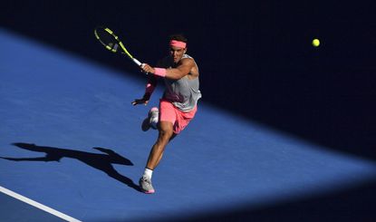 Rafael Nadal at the 2018 Australian Open. 
