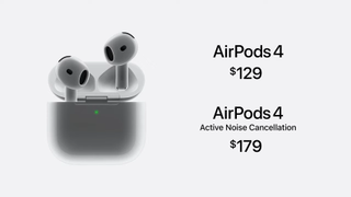 Images of Apple AirPods 4 from Apple September 2024 event