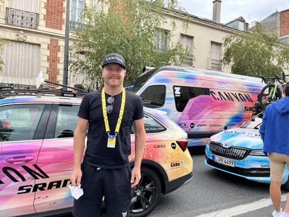 Valtteri Bottas at the Tour de France Femmes