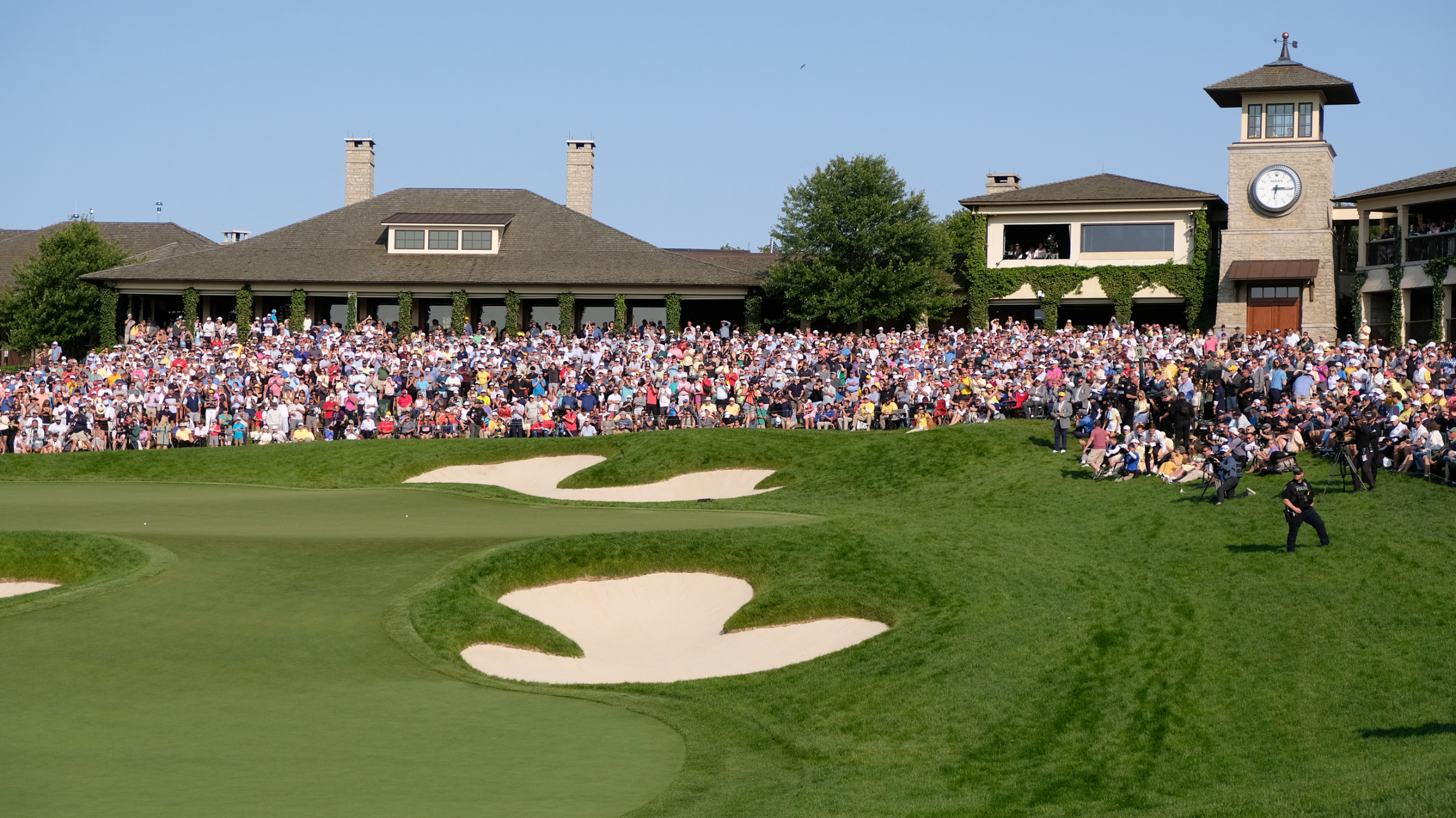 The 18th at Muirfield Village during the Memorial Tournament