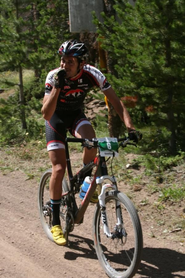 Kevin Kane (Rocky Mountain Factory Team) refuels 35 miles into Stage 4.