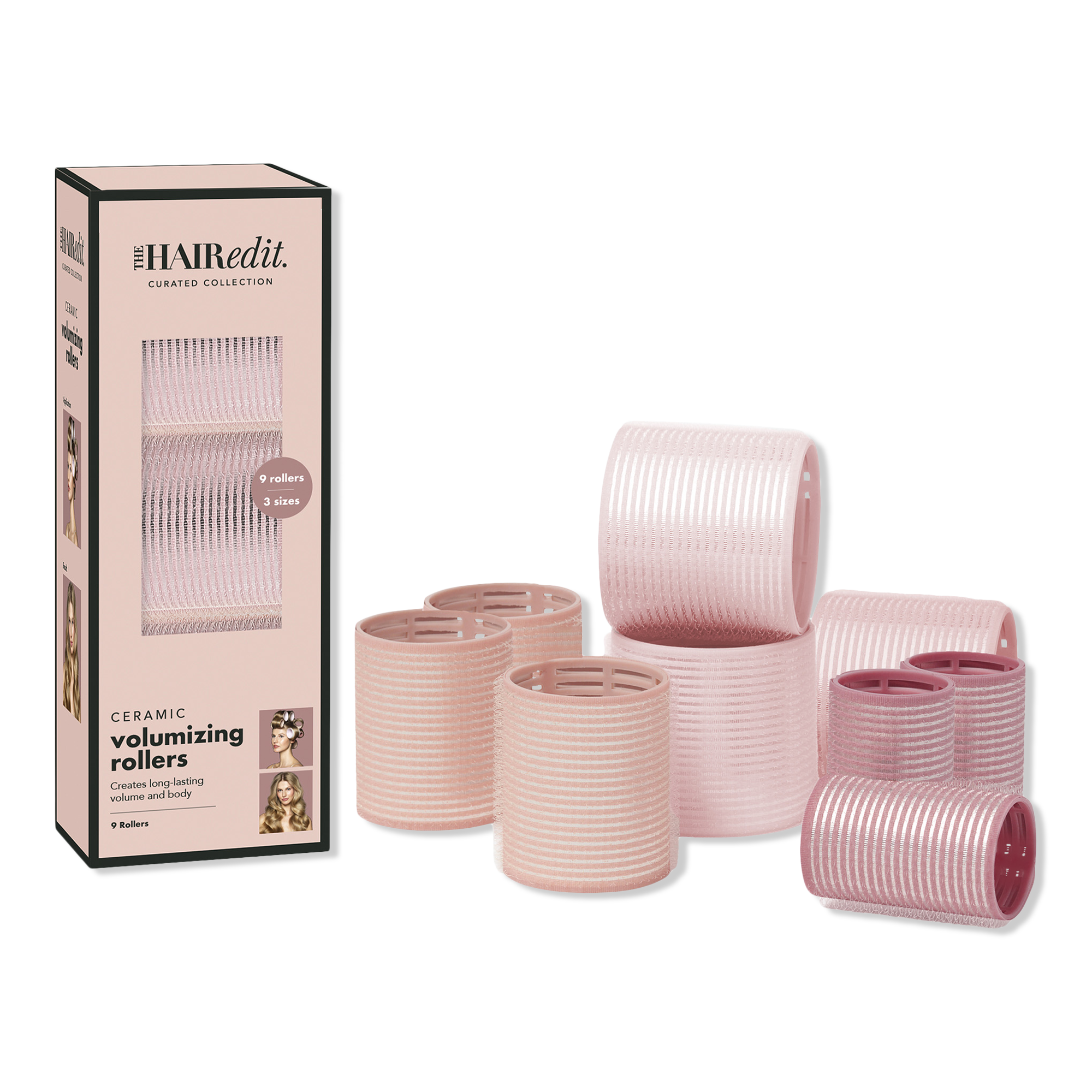 Ceramic Volumizing Hair Rollers 9-Pack