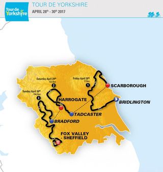 Tour de Yorkshire 2017 race route map