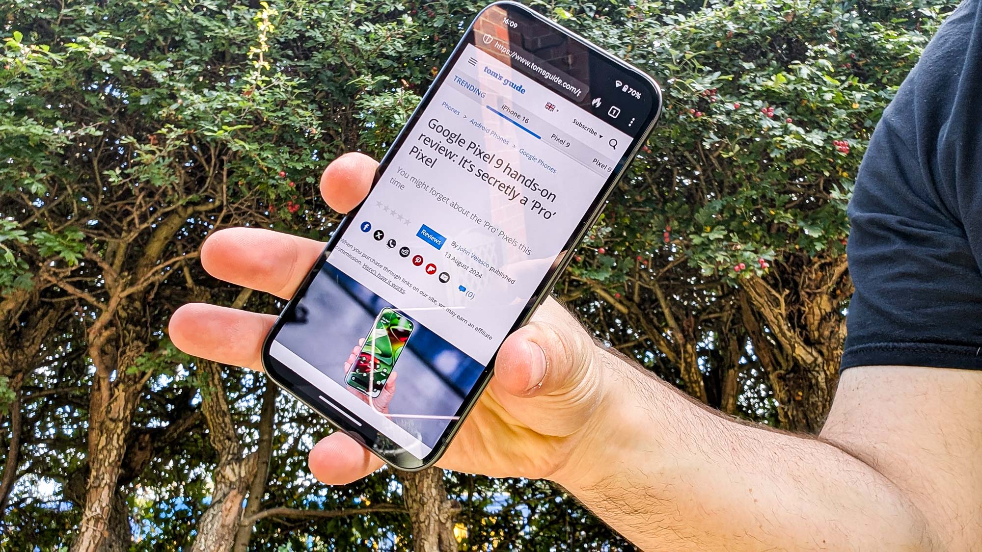 google pixel 9 review shots of phone 