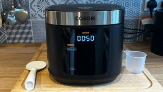 Cosori 5L Rice Cooker on kitchen counter