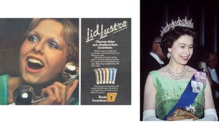 17 ‘Lid Lustre’ advertisement, 1973; The Queen with a wash of shimmery eyeshadow
