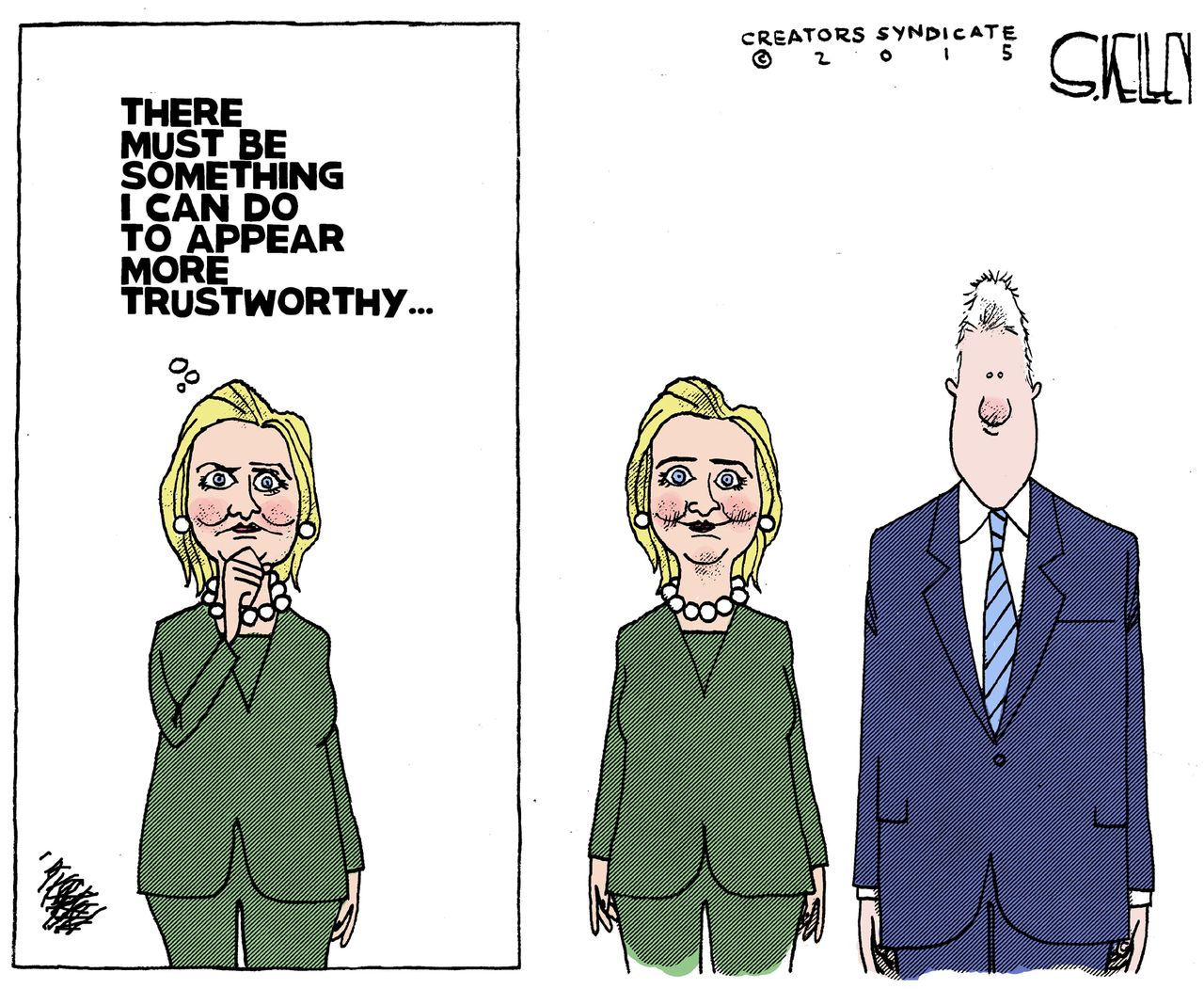 Political cartoon U.S. Hillary Clinton 2016