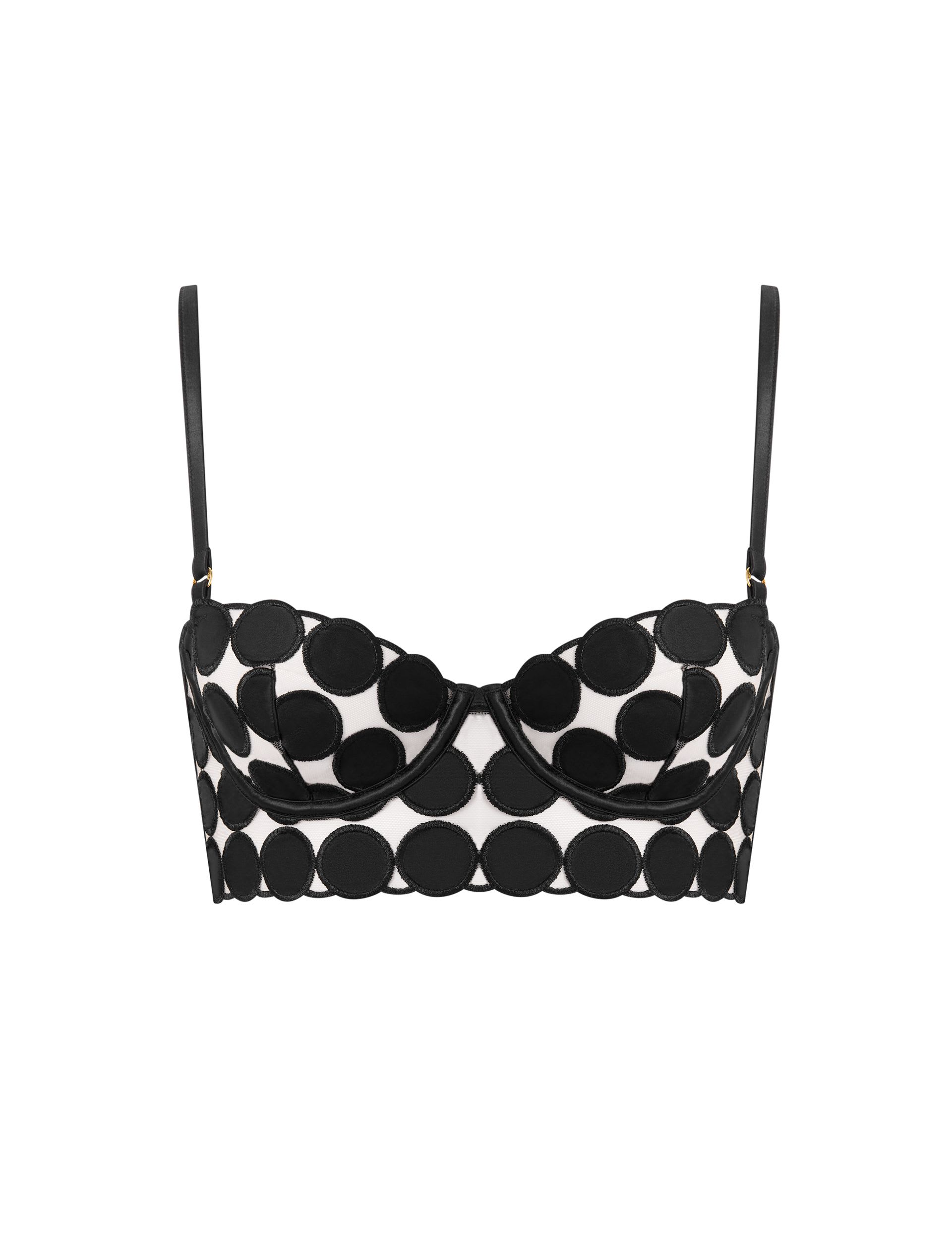 Lia Polka Dot Wired Longline Bra (a-Dd)