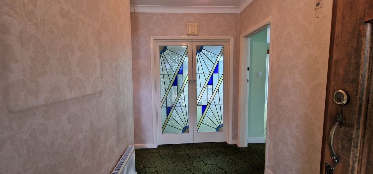 The property has stained glass throughout