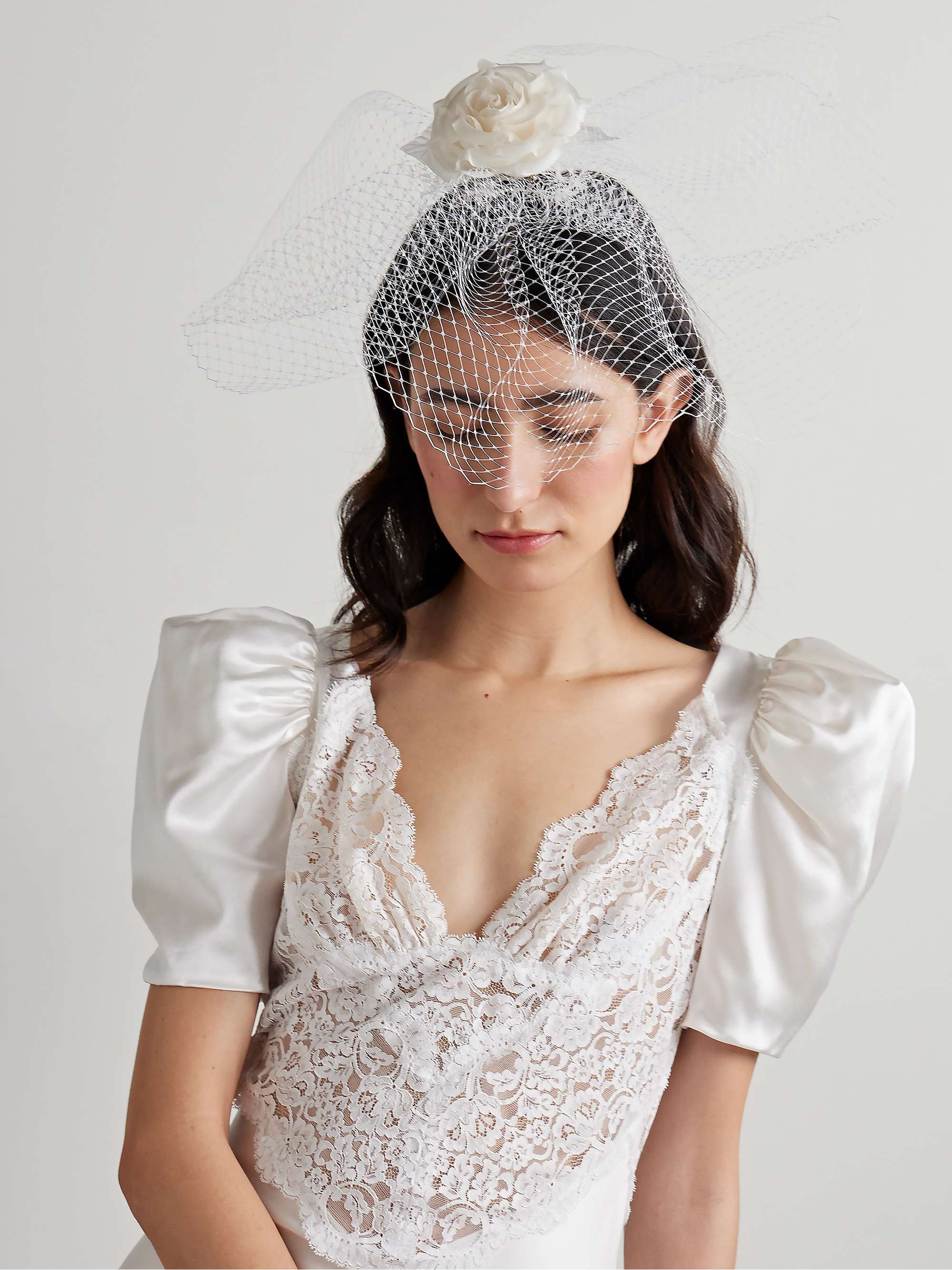 Embellished Silk-Tulle Veil