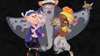 Splatoon 3 Splatfest - characters pose on a black background