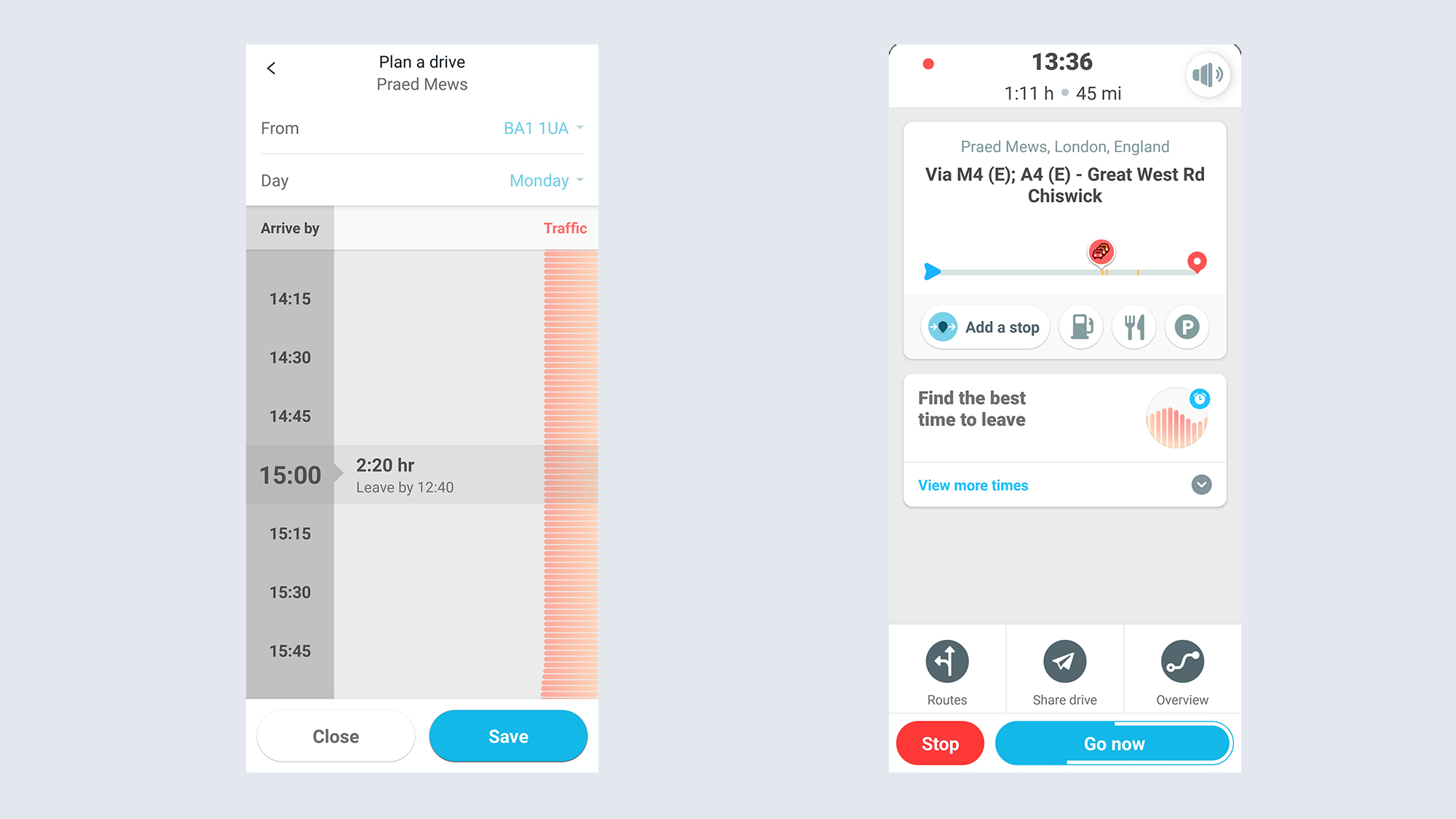 waze planned drives screenshots