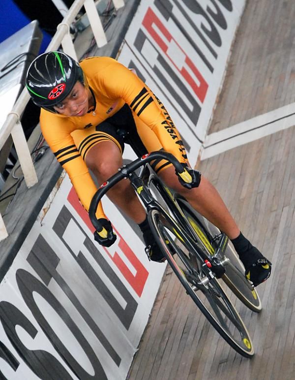 Fatehah Mustapa (Malaysia) in action during sprint qualifying.