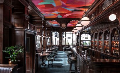 Inside The Audley Public House, Artfarm's first London project, which includes a striking ceiling installation by British artist Phyllida Barlow