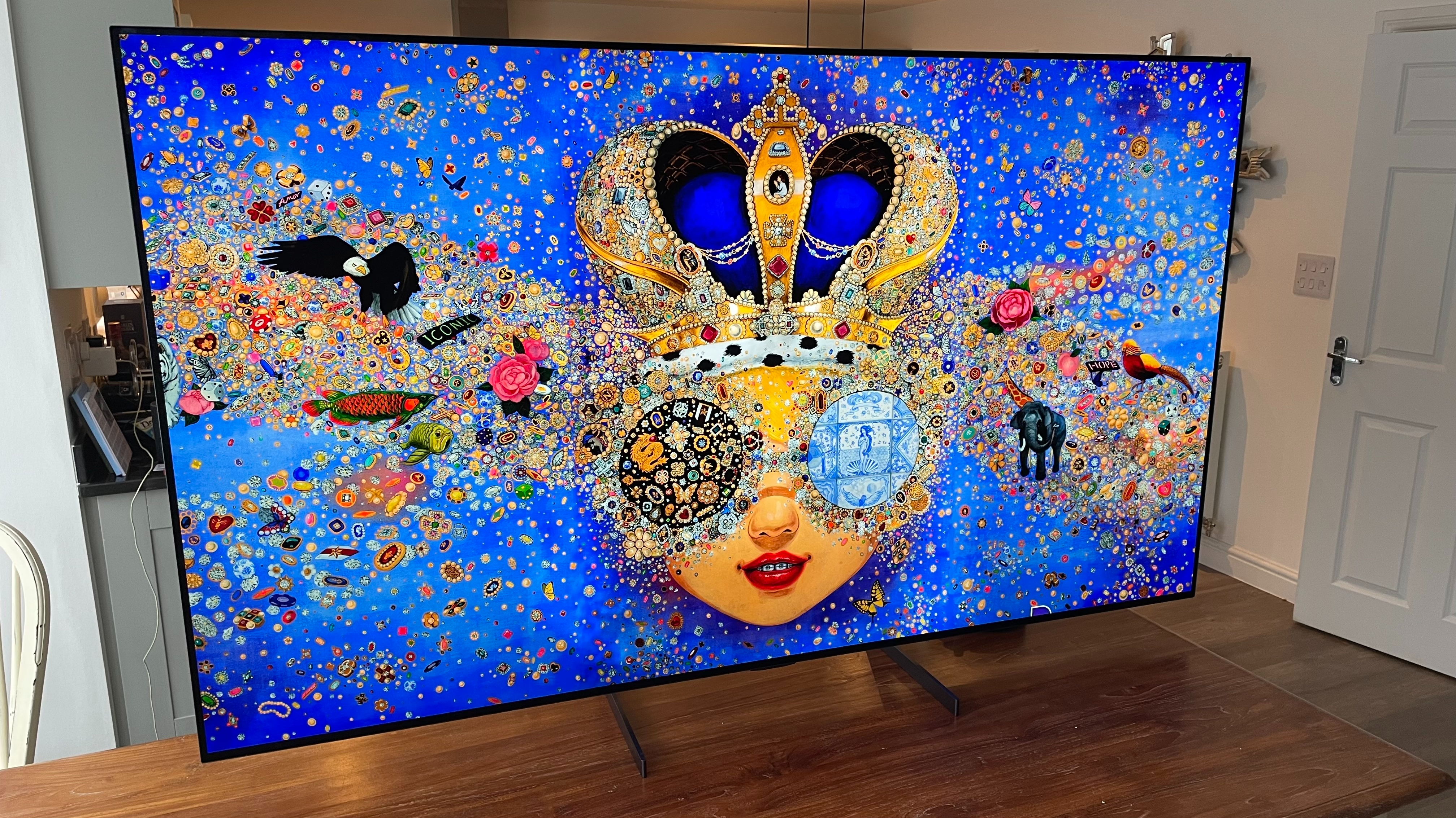 LG Z3 OLED TV showing colorful image