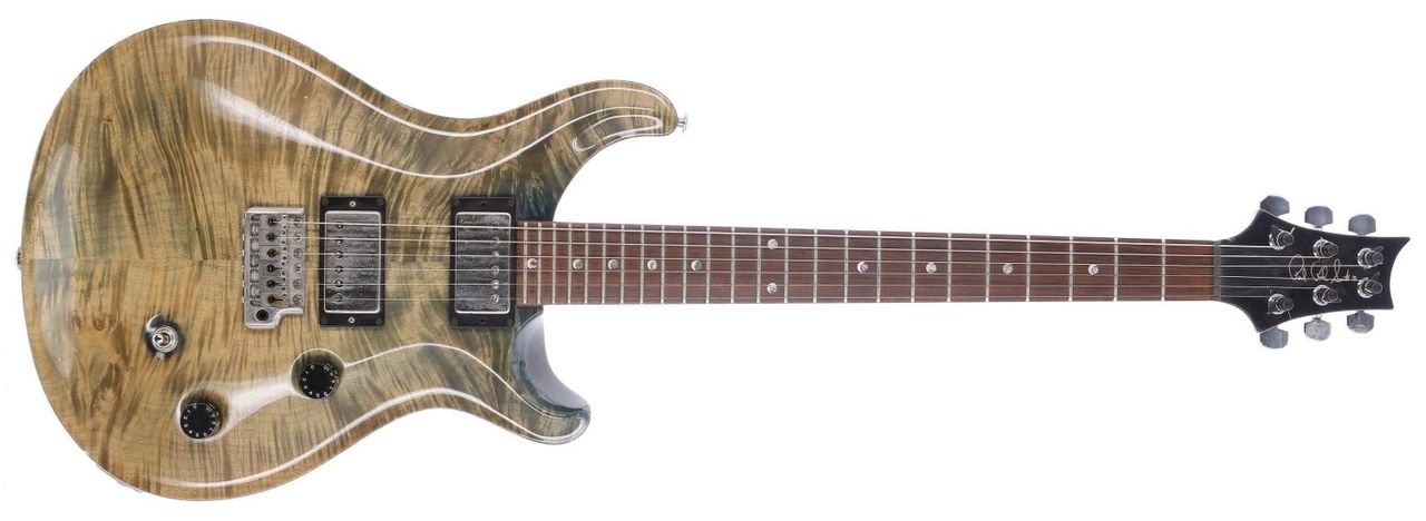 Angelo Bruschini's stage and studio used 1996 Paul Reed Smith (PRS) Custom 24 electric guitar, made in USA