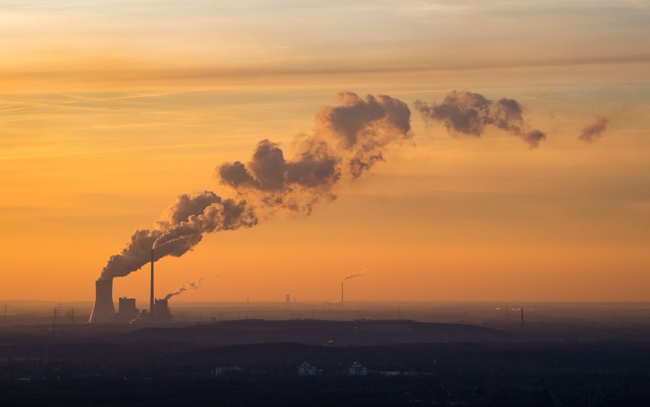 Power plants on a cold day