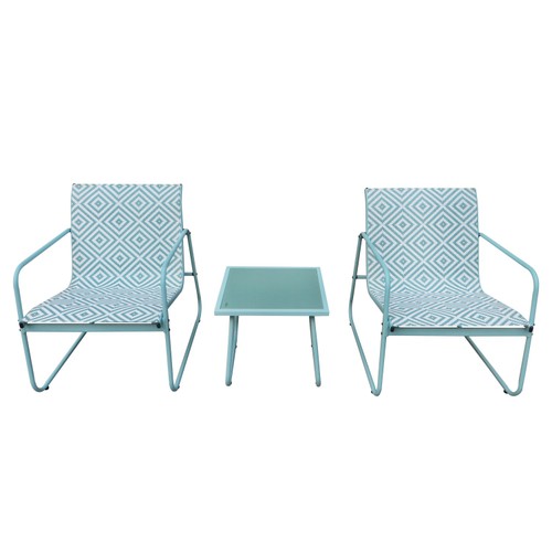 Nutmeg Blue Tile Patio Set of 3