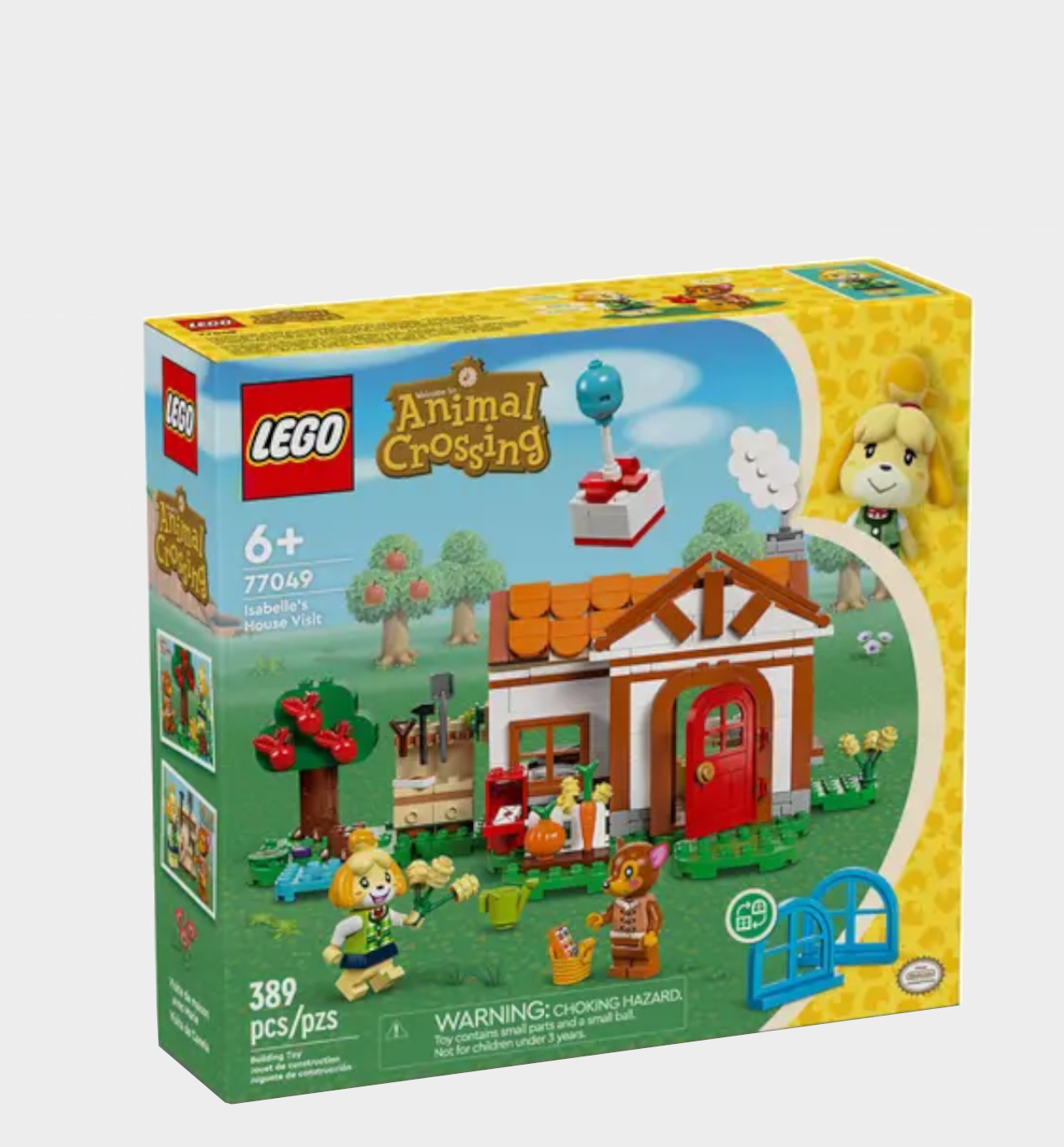 Lego Isabelle&#039;s House Visit box on a plain background