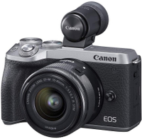 Canon EOS M6 Mark II in silver + lens: $799