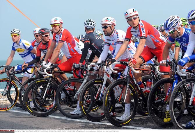 All lined up at the start of the Tour of Qatar