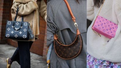 Composite image of Louis Vuitton handbags as part of w&h's guide on where to get a cheap one, and whether or not the brand has an outlet