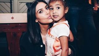 Kim Kardashian with daughter, North