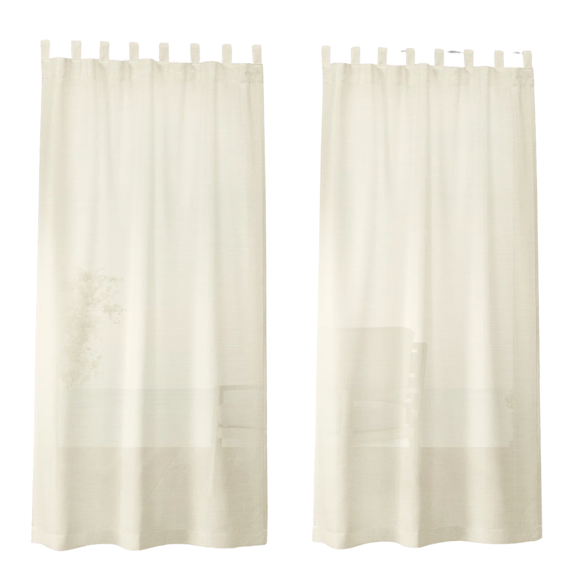 two outdoor curtain panels