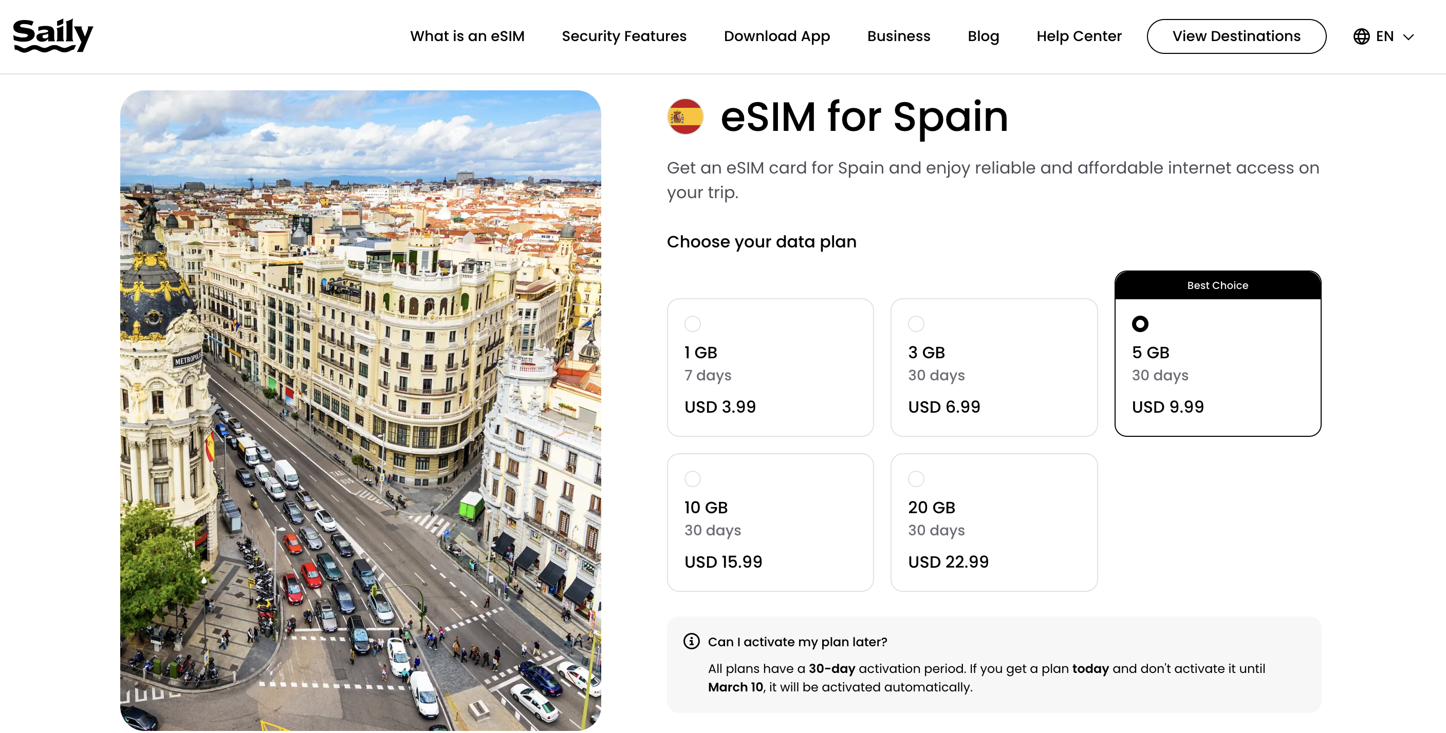 Saily Spain screenshot