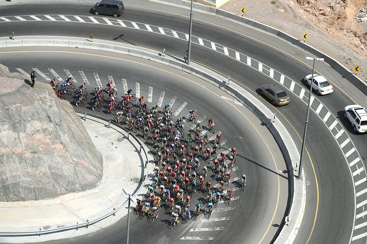 Action from stage 3 of the Tour of Oman.