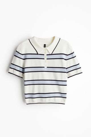 Fine-Knit Polo Shirt