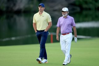Rory McIlroy and Dr Manjal at the Dubai Desert Classic