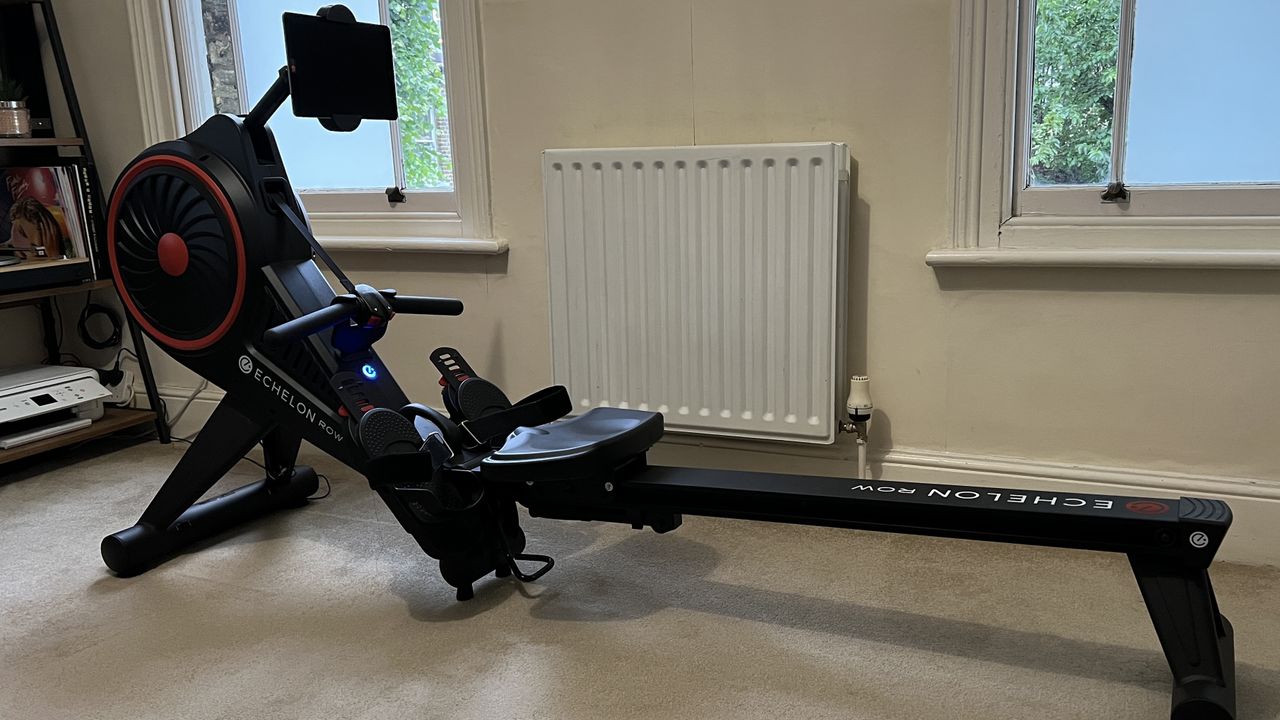 Echelon Smart Rower assembled for testing