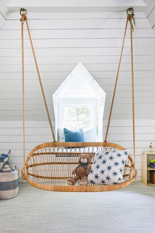 a swing in a playroom