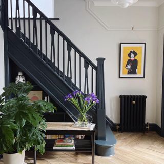 Grey staircase and banister