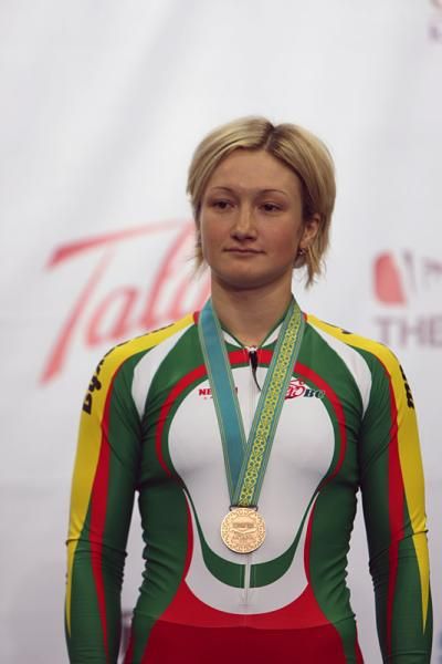 Women's sprint bronze medalist Olga Panarina (Belarus)