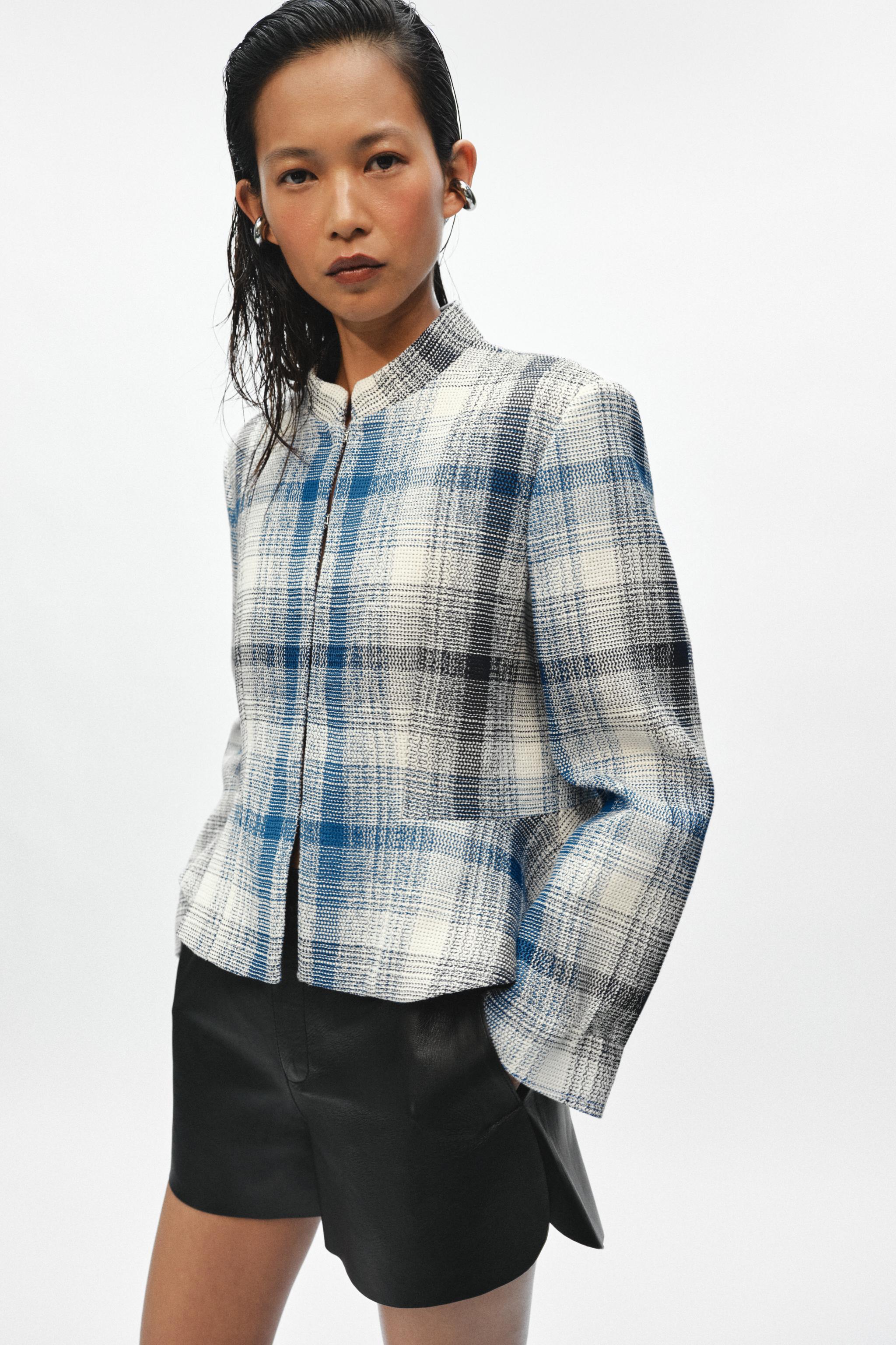 Zw Collection Textured Peplum Blazer