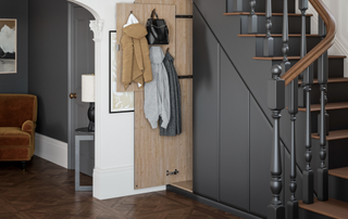 Grey understairs storage