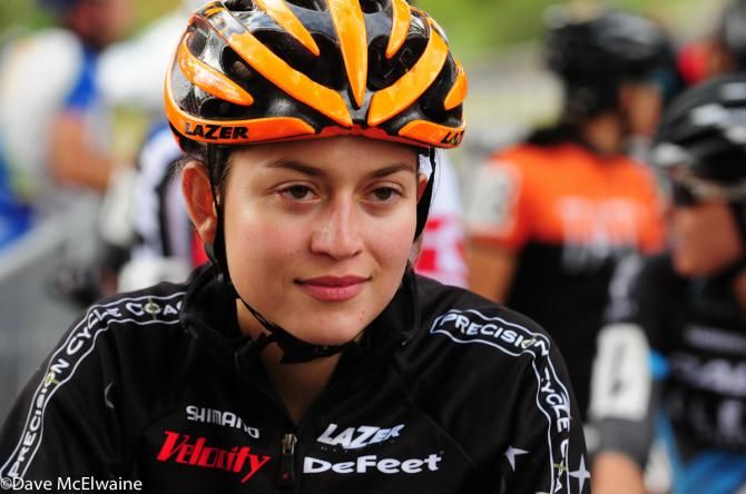 Emily Shields (Mock Orange Bikes Pro CX) on the front row