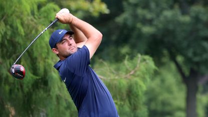 Scottie Scheffler during the final round of the FedEx St. Jude Championship .