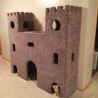 mdf covered in claw enticing carpet kitty castle