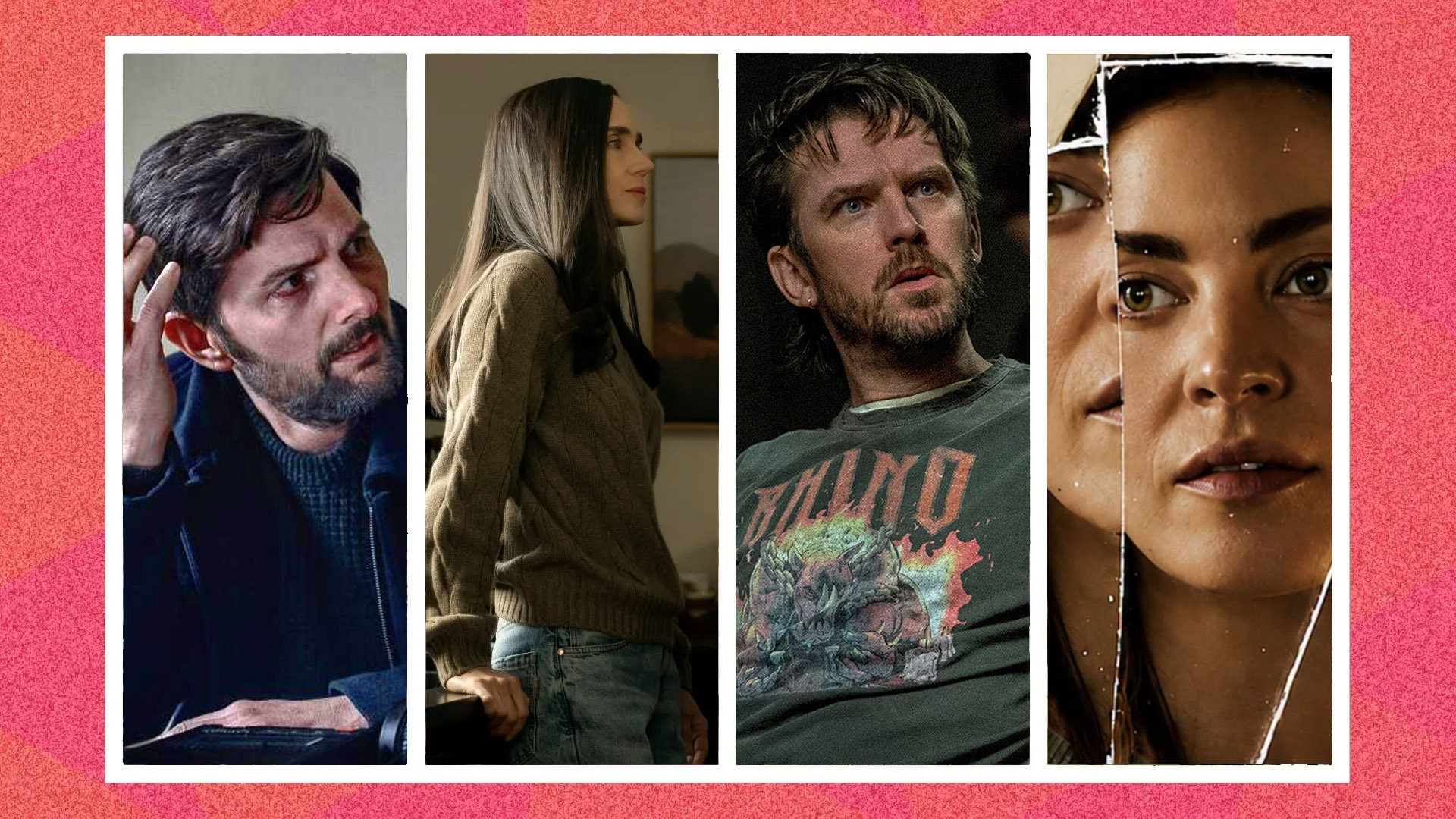 Four movie and TV show images.