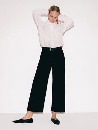 Tyne Wide Leg Cropped Jean | Black