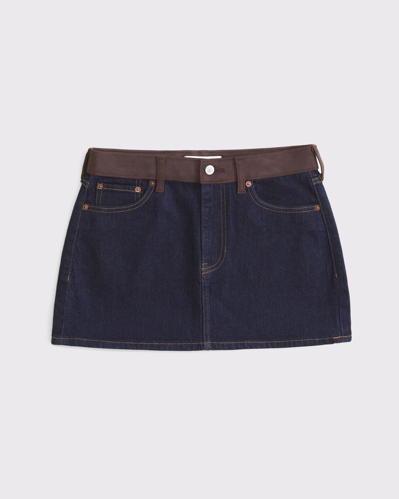Curve Love Mid Rise Denim Mini Skirt